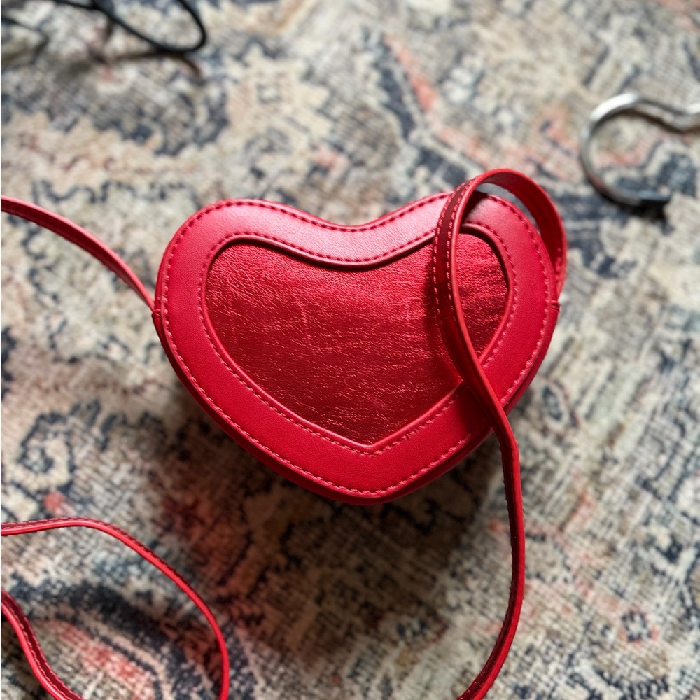 Heart-Shaped Red Purse